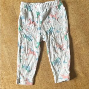 Carter's Unicorn Baby Pants with piecot trim